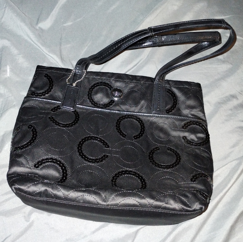 Coach Bag with Sequin Details.